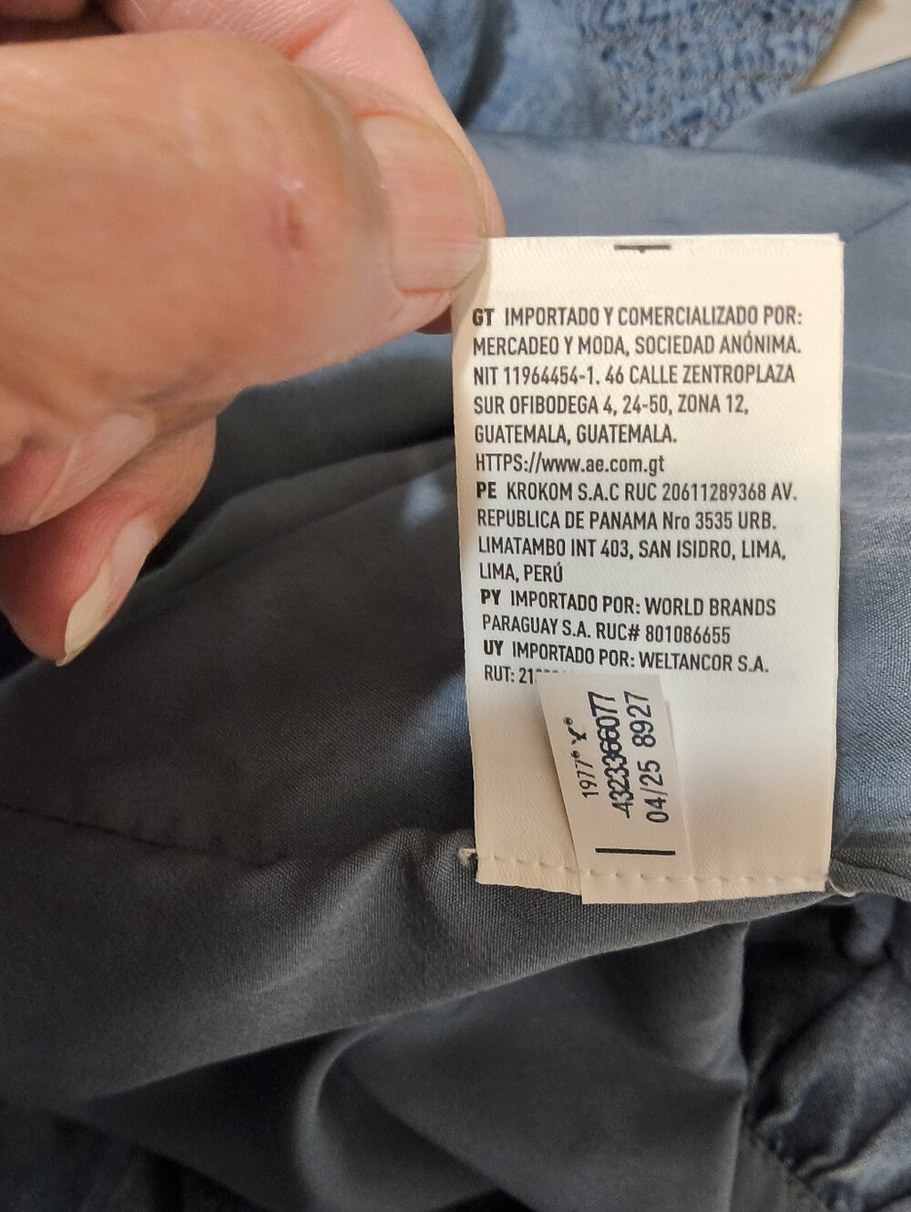 American Eagle Chambray Smocked Bubble Hem Dress Size Small - Picture 4 of 11